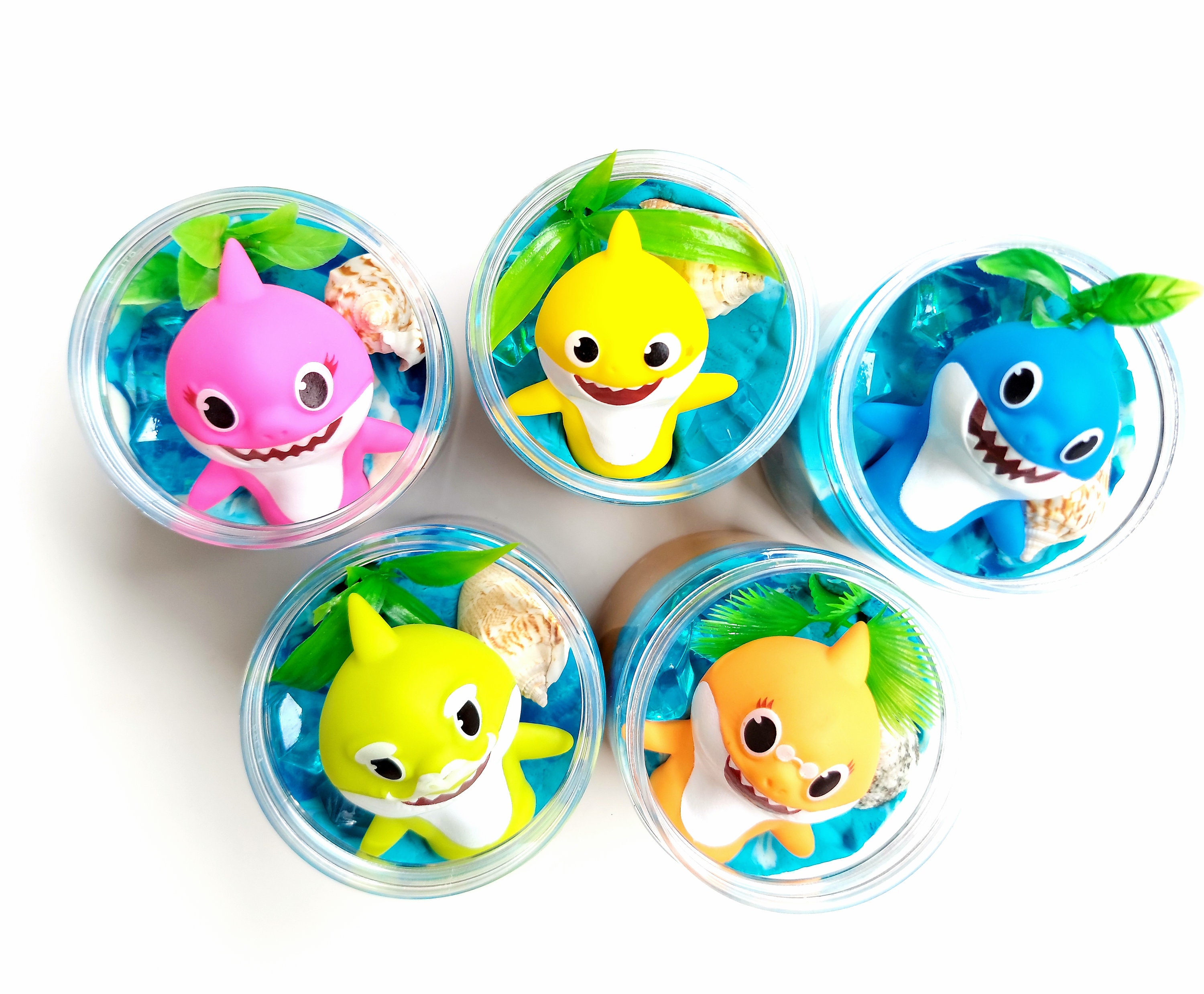 Baby Shark Playdough Kit Play Dough Jar Baby Shark Party Etsy