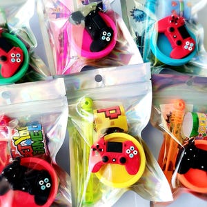 Video Game Party Favor Bags, Gamer Birthday Goodie Bags, Pixel Theme Loot Bags for Kids, Gaming Party Supplies, Birthday Favors
