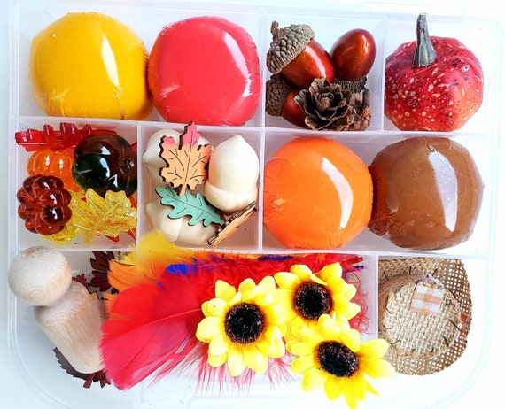 Fall Sensory Kit Fall Play Dough Kit Fall Sensory Box