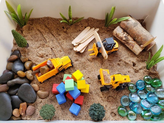 Construction Sensory Bin, Construction Sensory Kit, Kinetic Sand, Sensory  Kit for Kids, Sensory Bin, Sensory Kit, Sensory Bins for Toddlers -   Denmark