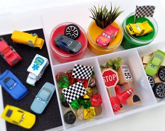 Cars Play Dough Kit, Playdough Kit, Sensory Kit, Sensory Bin, Playdough Kit for Boys, Sensory Bins, Sensory Kits, Gifts for Kids, Playdough