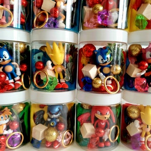 Sonic The Hedgehog, Sonic Party Favors, Party Favors for Kids, Playdough Jars, Playdough Kit, Sensory Jar Party Favor, Birthday Gifts