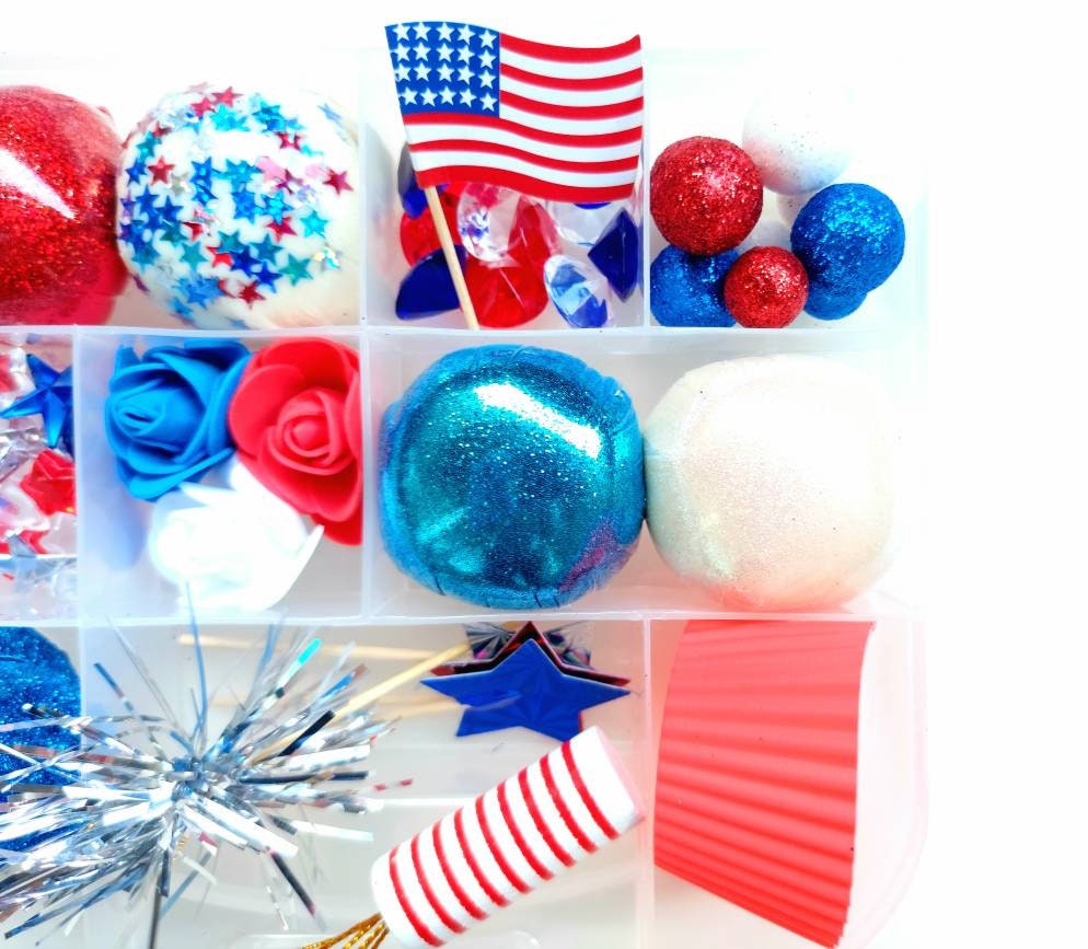 4th of July Play Dough Sensory Kit 4th of July Play Dough - Etsy