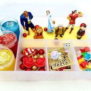 Beauty and the Beast, Playdough Kit, Sensory Kit, Play Dough Kit, Sensory Bin, Sensory Kit Girls, Easter Gifts for Kids, Playdoh