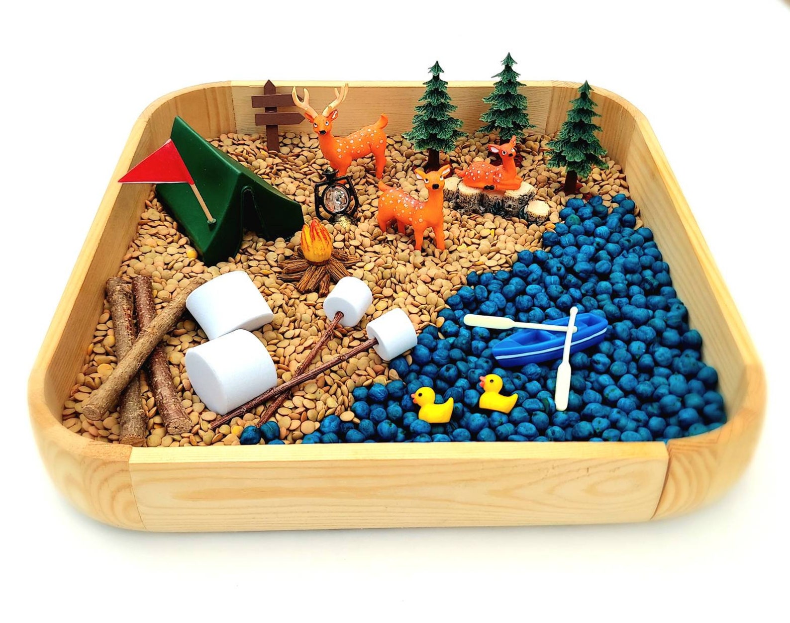 Sensory Bin, Camping Sensory Bin, Sensory Kit, Sensory Kit for Kids