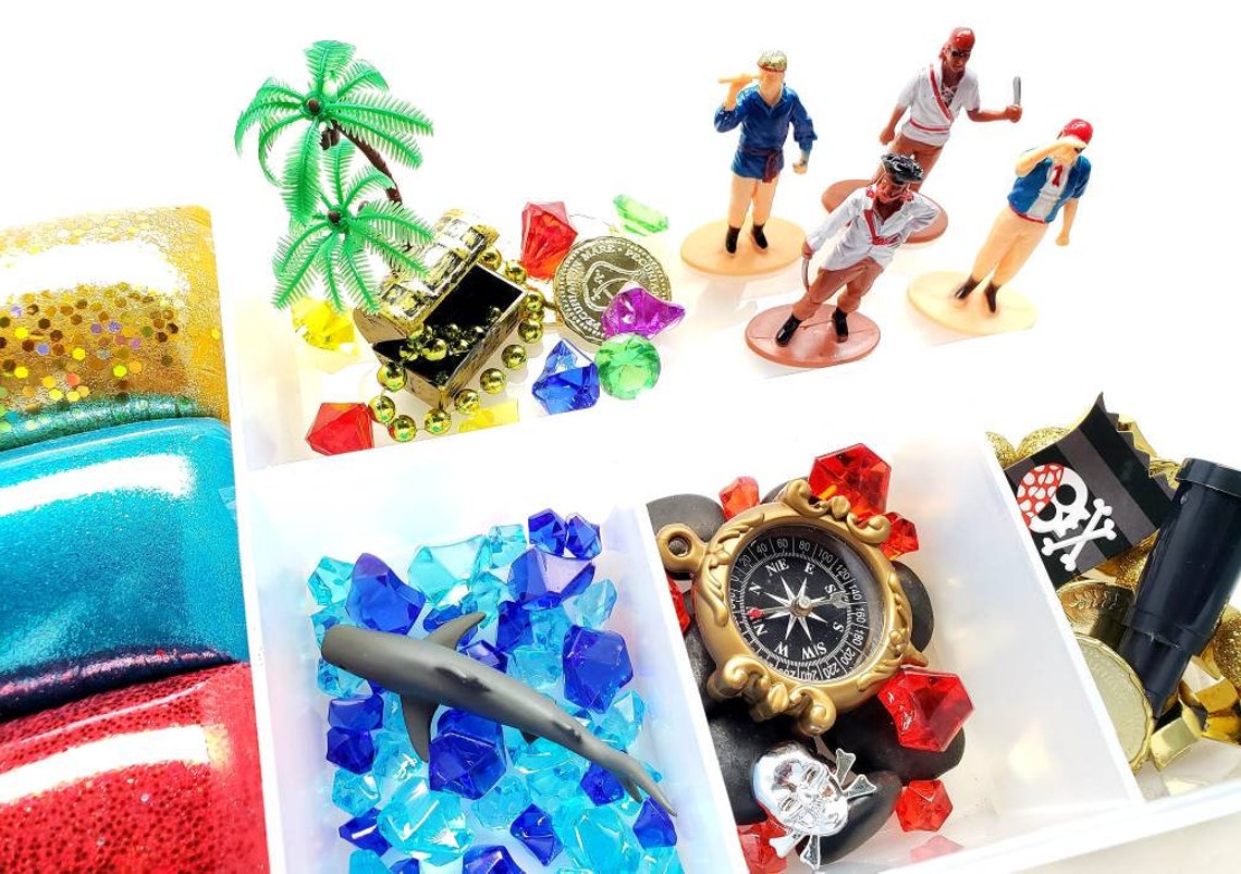Pirate Play Dough Kit Pirate Playdough Kit Pirate Sensory Etsy