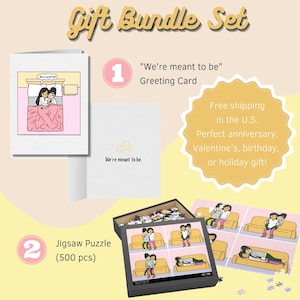 Coffret cadeau lesbien | | de cadeaux LGBTQ Destiné à être une carte de vœux | Câlin Positions Puzzle (500 pièces) | Meilleurs cadeaux d’anniversaire