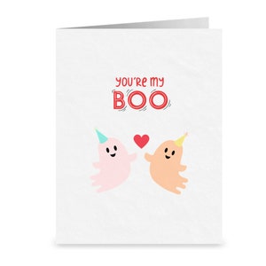 You're My Boo | Cute Anniversary & Birthday Cards | Punny Love Cards | Lesbian LGBTQ Romantic Greeting Card