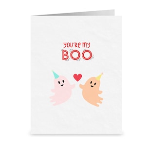 Tu es mon boo | Cartes d’anniversaire et d’anniversaire mignonnes | | des cartes d’amour Punny Carte de vœux romantique LGBTQ lesbienne