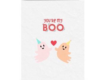 You're My Boo | Cute Anniversary & Birthday Cards | Punny Love Cards | Lesbian LGBTQ Romantic Greeting Card