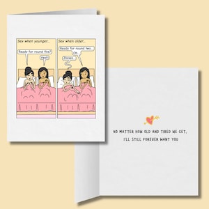 Todavía te querré para siempre, tarjeta de felicitación lesbiana romántica divertida, regalos de aniversario LGBTQ, tarjetas de amor femeninas sáficas WLW, linda pareja gay