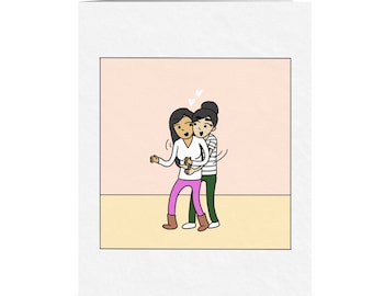 I'm Never Letting Go of You | Romantic Lesbian Greeting Card | Sweet LGBTQ Anniversary or Valentine's Gift | Sapphic WLW Cute Relationship