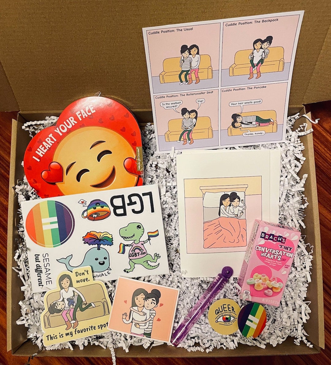 LGBTQ Anniversary Gift Package | Lesbian V-day Box | Queer Valentine ...