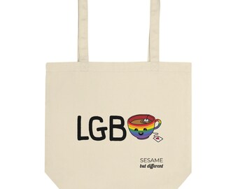 Punny LGB-Tea Eco-friendly Cotton Tote Bag / Gay Pride / LGBTQ