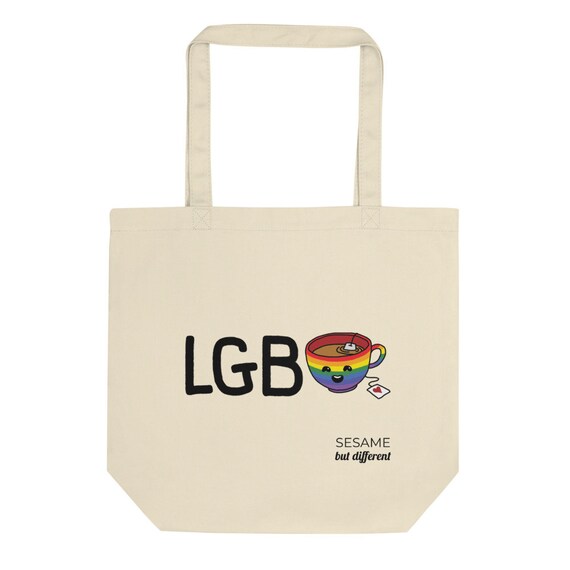 Punny Lgb-tea Eco-friendly Cotton Tote Bag Gay Pride LGBTQ