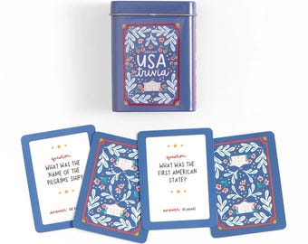 USA Trivia Cards – American History & Geography Trivia Game