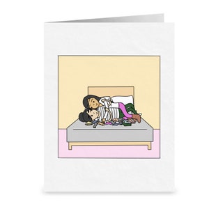Notre blanchisserie peut attendre | Carte de Saint-Valentin lesbienne romantique | Cadeau d’anniversaire LGBTQ mignon | | de vœux sapphiques du V-Day WLW Relation Humour