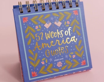 USA America Quote Calendar, Weekly Calendar of Quotes