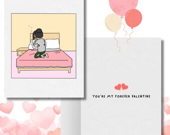 You're My Forever Valentine | Romantic Lesbian Greeting Card | Cute LGBTQ Valentine's Day Gifts | Sapphic Relationship | WLW Love Is Love