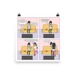 Paringsoproep | Lesbische LGBTQ Comic Print (10" x 10") | Full Color | Sesam maar anders