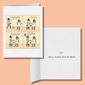 Vous aurez toujours mon coeur romantique carte de vœux | Cadeaux d'anniversaire lesbien mignons | Carte de voeux et cadeaux LGBTQ, carte de bande dessinée gay WLW Sapphic