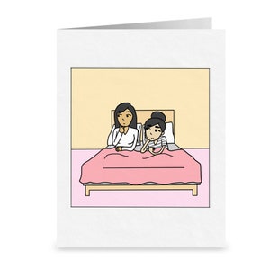 Eres hermosa incluso cuando no lo intentas / Tarjeta lésbica romántica / Lindo aniversario LGBT o regalo del Día de San Valentín / Saludo de amor sáfico WLW