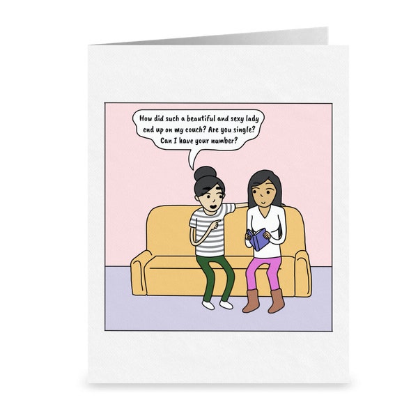 Even After All This Time I Still Have a Crush on You | Funny Lesbian Greeting Card | Cute LGBTQ Anniversary Gifts | Sapphic WLW Relationship