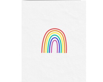 Carte de vœux RAINBOW LGBTQ | Carte de vœux LGBTQ Pride | Carte d’anniversaire lesbienne romantique | Carte de vœux romantique gay | Carte arc-en-ciel gay