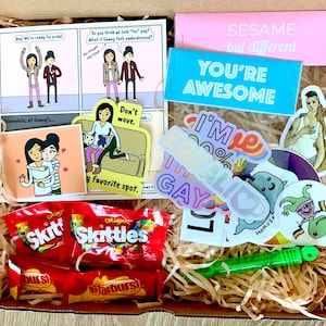 LGBTQ Pride Care Package | Rainbow Pride Box | LGBTQ Gift Box | Gay Lesbian Pride Package | Rainbow Pride Month Box of Goodies | LGBTQ Gifts