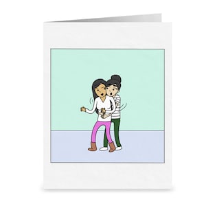 Feliz Aniversário para a Mulher Mais Linda | Cartão de aniversário lésbica romântico de <br> Entrega Rápida? Presente LGBTQ fofo e abraço | Celebração do aniversário WLW Sapphic