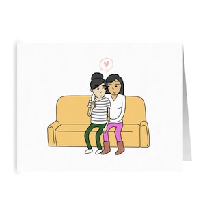 Wifey pour Lifey | Partenaire dans le crime | Carte de vœux lesbienne romantique mignonne | Cadeau LGBTQ pour la Saint-Valentin ou un anniversaire de mariage | Amour saphique WLW