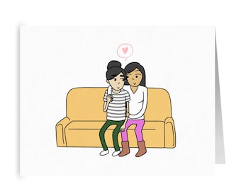 Wifey for Lifey | Partner in Crime | Cute Romantic Lesbian Greeting Card | LGBTQ Valentine's or Wedding Anniversary Gift | Sapphic WLW Love