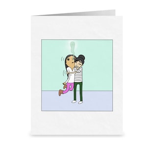 vous me coupez le souffle | Saint-Valentin romantique lesbienne | Joli cadeau d'anniversaire LGBTQ | Salutation saphique drôle | Carte câlin WLW