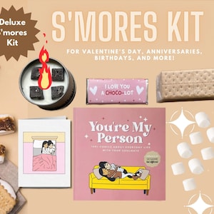 Kit S'mores | Presente de Dia dos Namorados Lésbico LGBTQ | Aniversário, aniversário e presentes de feriado | Kits Sobremesa | Faça você mesmo S'mores com lareira portátil