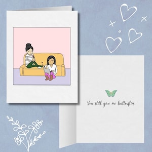 Je geeft me nog steeds vlinders | Romantische lesbische verjaardag of elke gelegenheidskaart | Leuke LGBTQ WFH Gift | Sapphic WLW Relatie Groet