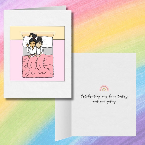 Celebrating Our Love Today & Everyday | Romantic Lesbian June Pride Month | Cute LGBTQ Gifts | Sapphic Love | WLW Sentimental Greeting Card