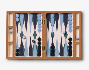 Lacquered Backgammon Set, Modern Coffee Table Games, Luxury Board Games