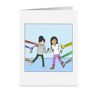Rien ne peut nous séparer | Carte de vœux lesbienne sentimentale | La moitié du film inspiré | Cadeau romantique LGBTQ | L'amour saphique WLW gagne