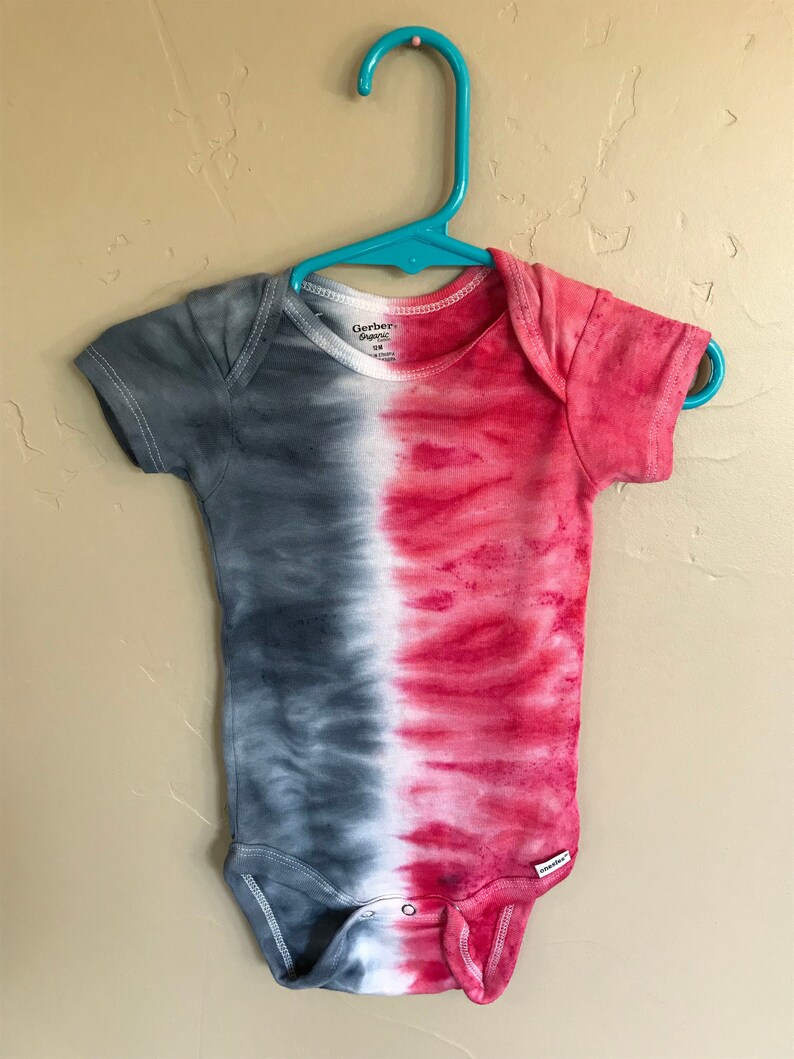 Vertical Stripes Red White And Blue Tie Dye Onesies Etsy