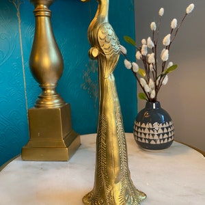 Golden Peacock Statue