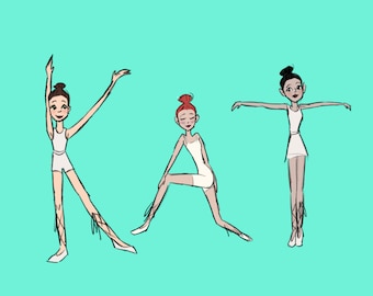 Alphabet Dancers Customizable Print