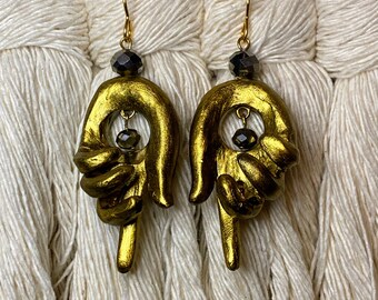 Golden Hands Earrings