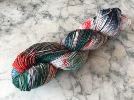 Hand dyed classic sock yarn 100g