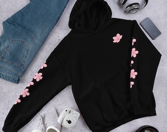 Pink cherry blossom hoodie hotsell