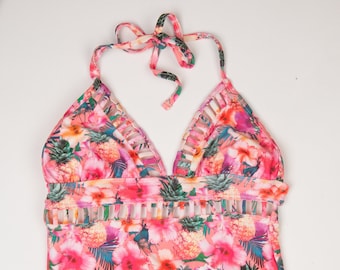 Vintage 1980's-1990's one piece OP bathing suit size M