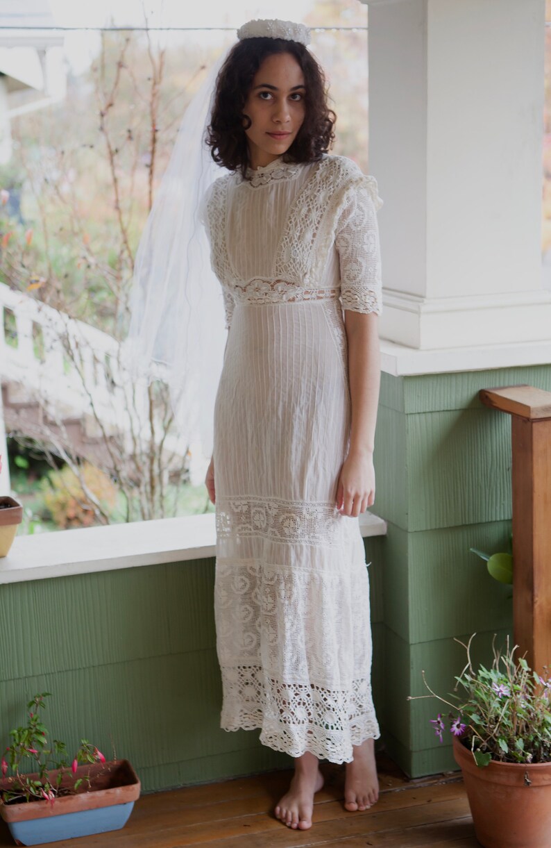 Stunning Antique Edwardian lace wedding dress | Etsy