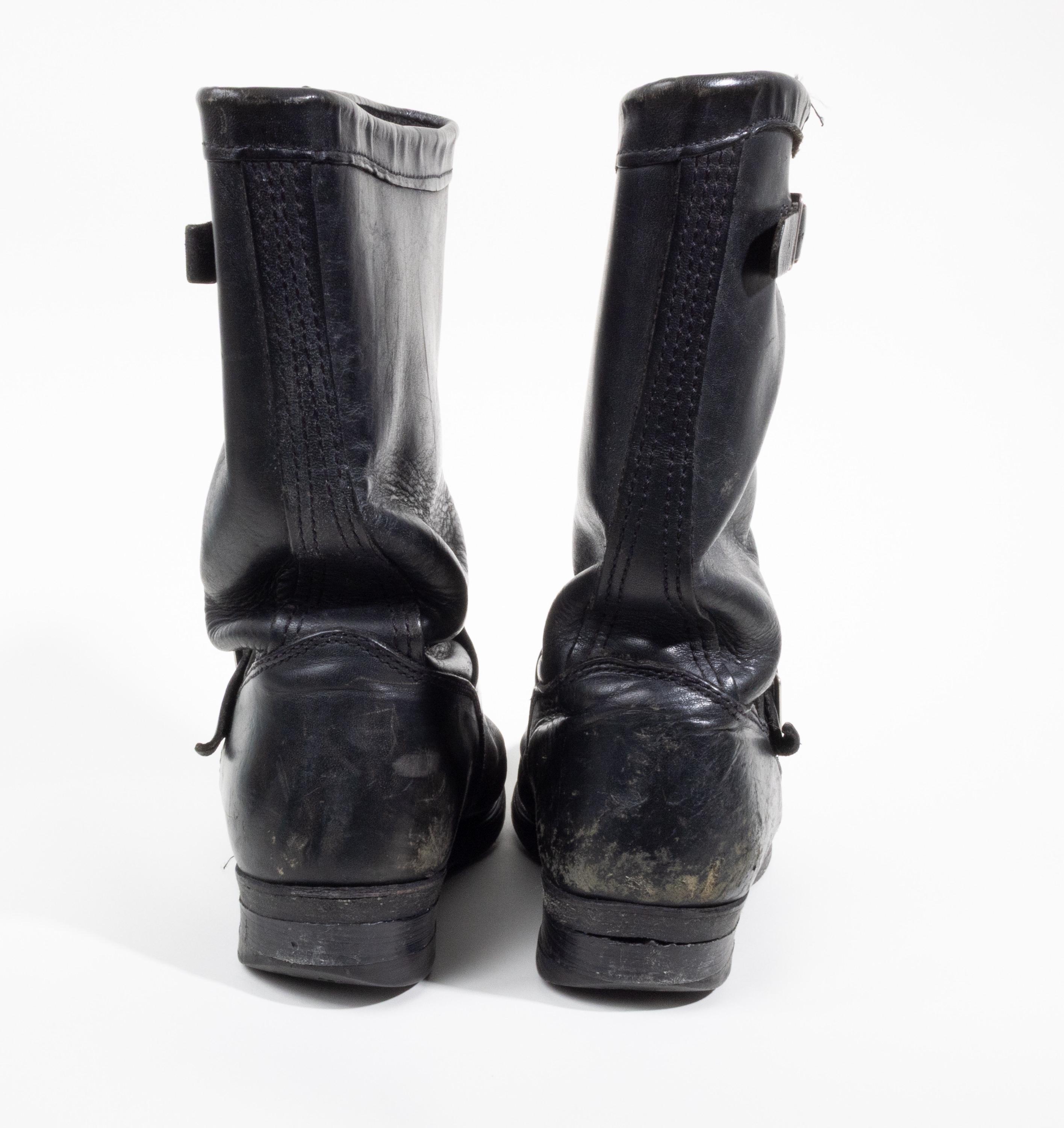 Rare Vintage Georgia Motorcycle Boots Vintage 80s Harley Davidson Leather Motorcycle Boots Size 9  main image 2