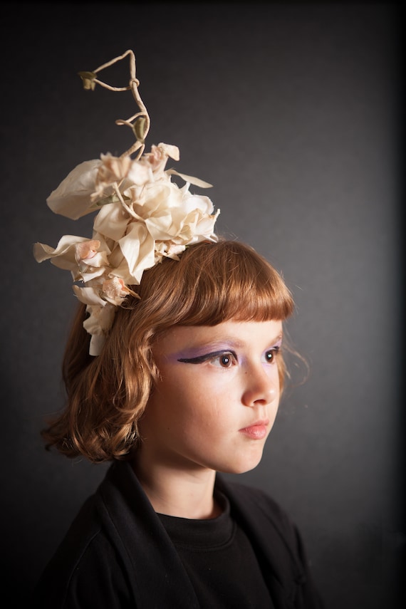 Vintage flower headband / wedding headpiece / uniq