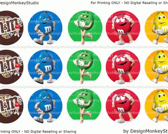 Candy 2 - INSTANT DOWNLOAD 1" Bottle Cap Images 4x6