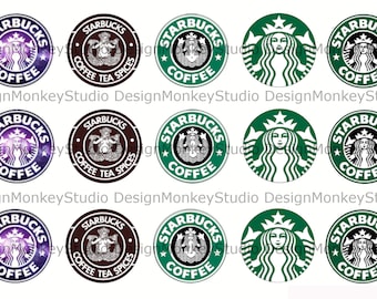 Starbucks Coffee- INSTANT DOWNLOAD 1" Bottle Cap Images 4x6